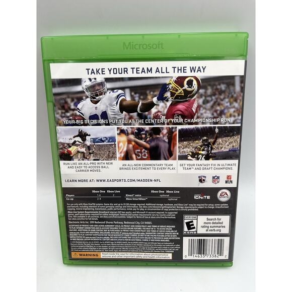 Madden NFL 17 (Microsoft Xbox One, 2016) CIB Pre-owned FREE Domestic Shipping - Picture 5 of 8